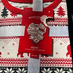 Wondershop Festive Red and White Kids' Sleep Set